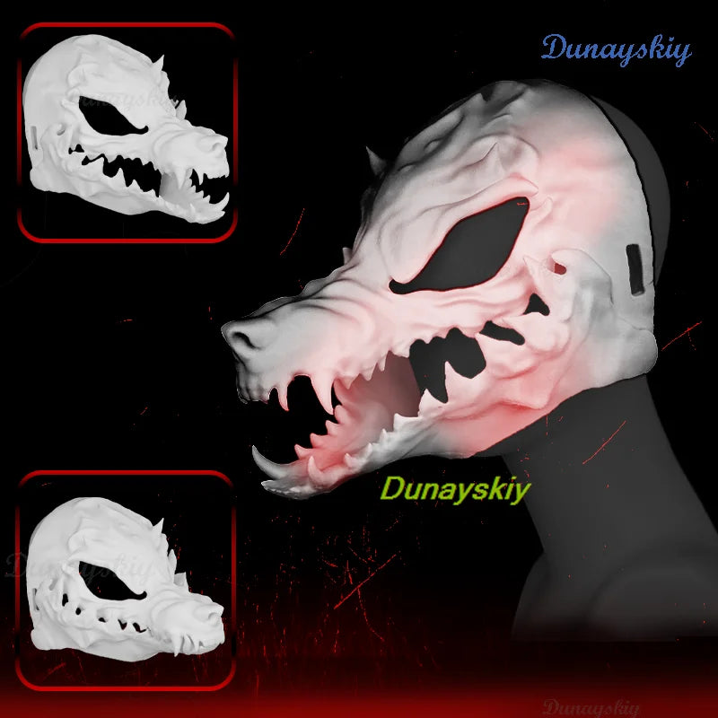 Realistic Dog Skull Kigurumi Furry Mask